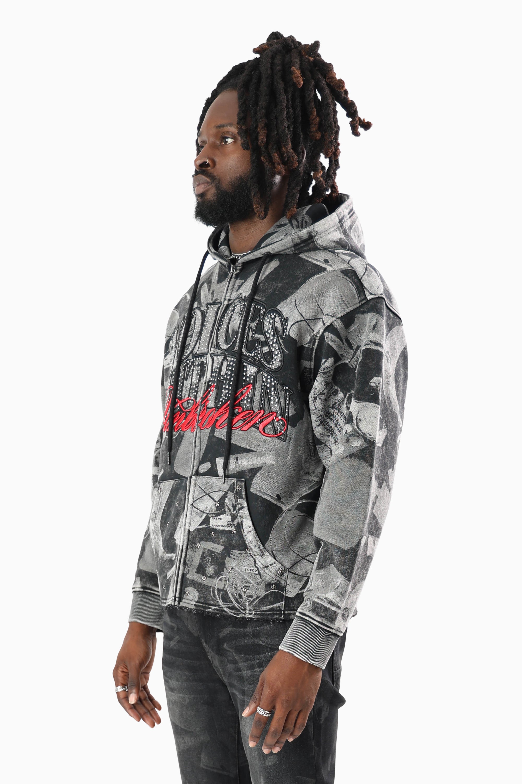 Voices Within Full Zip Hoodie - Black