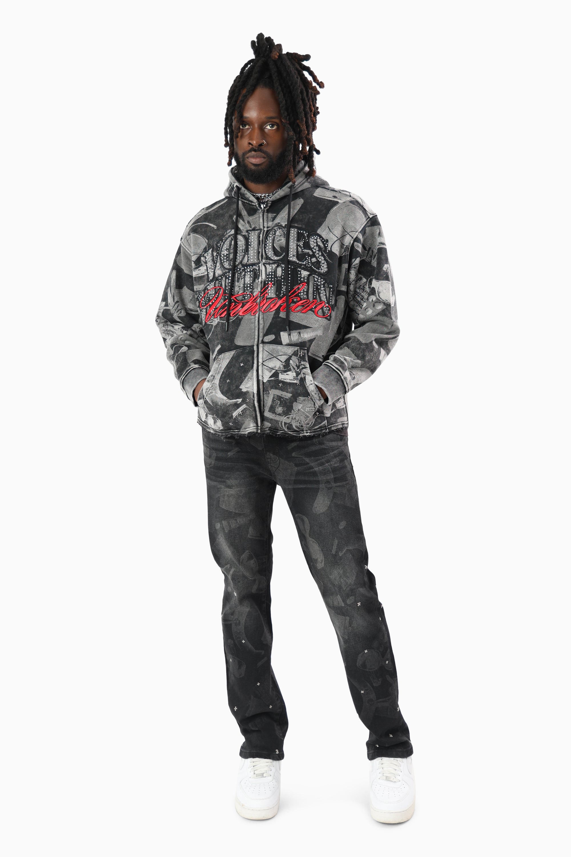 Voices Within Full Zip Hoodie - Black
