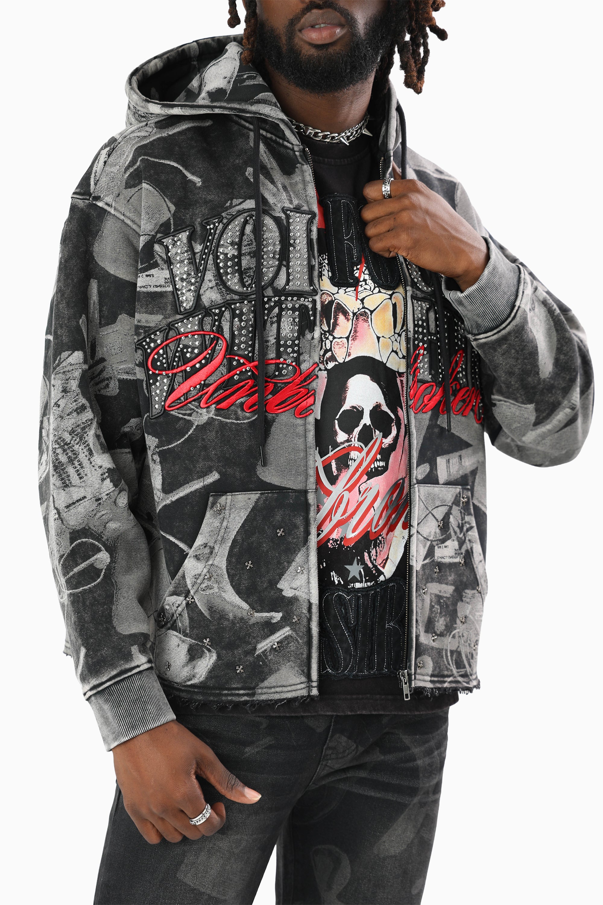Voices Within Full Zip Hoodie - Black