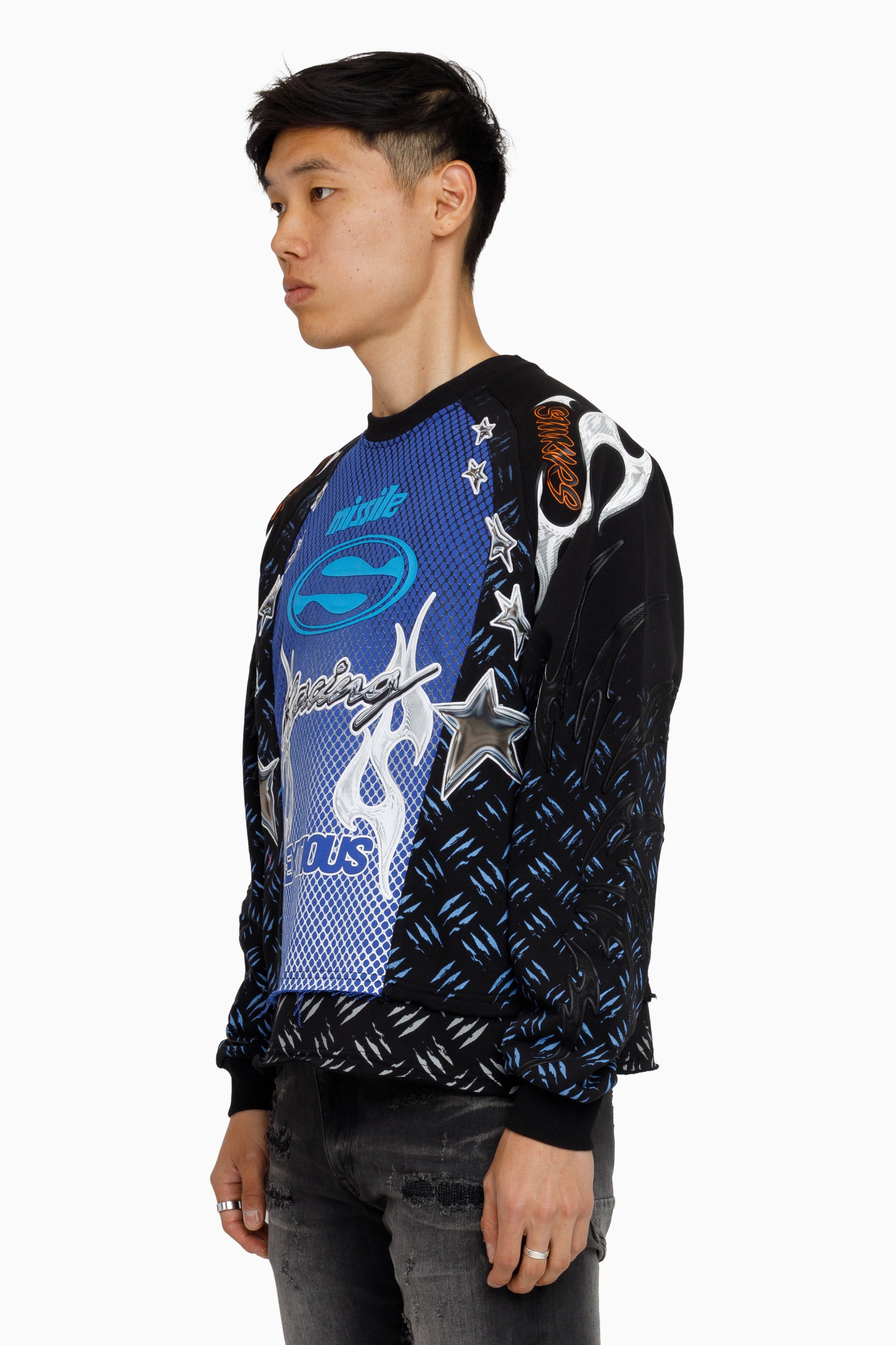 Pursue 2-Fer LS Sweatshirt - Black