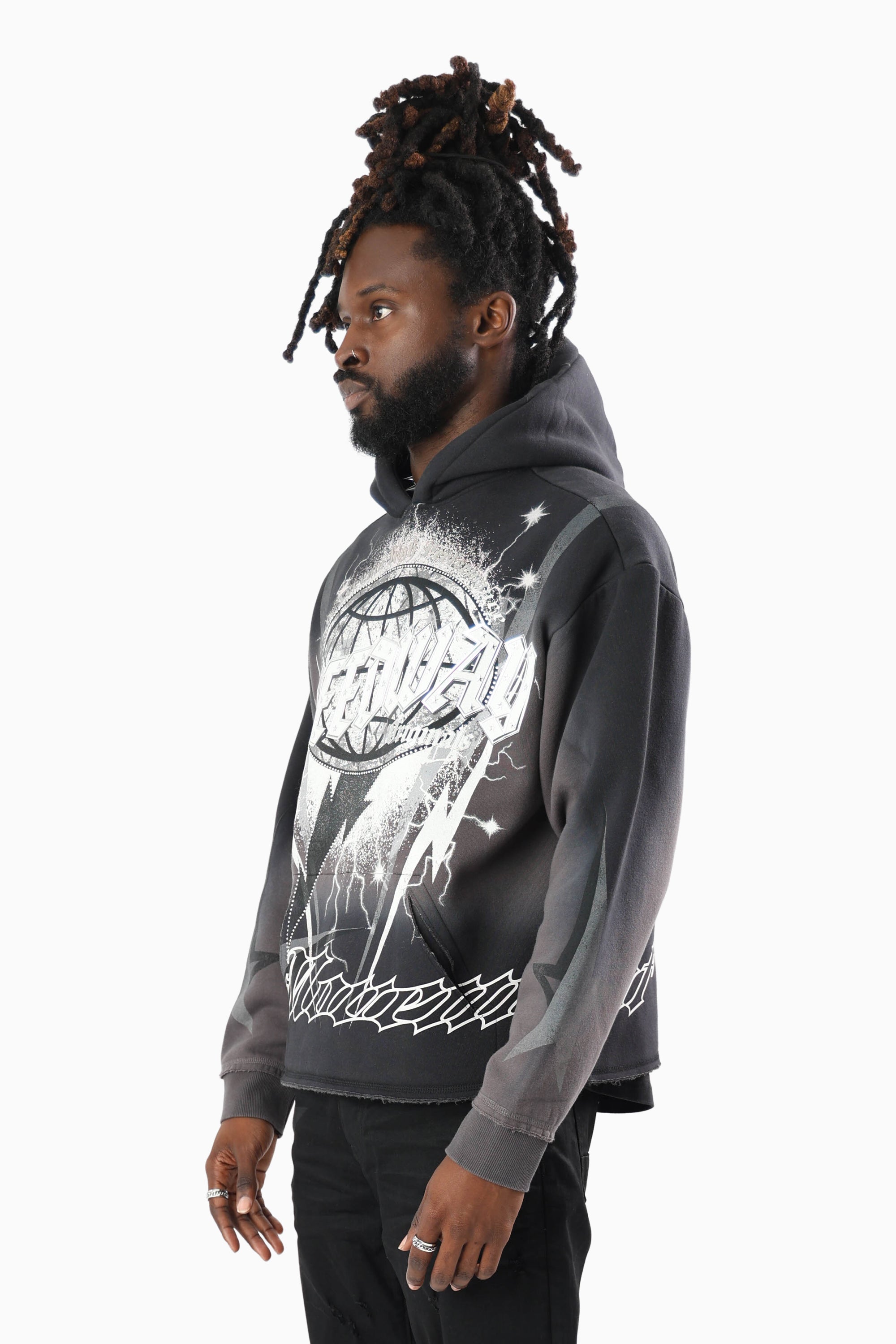 Speedway Dip Dye Hoodie - Black