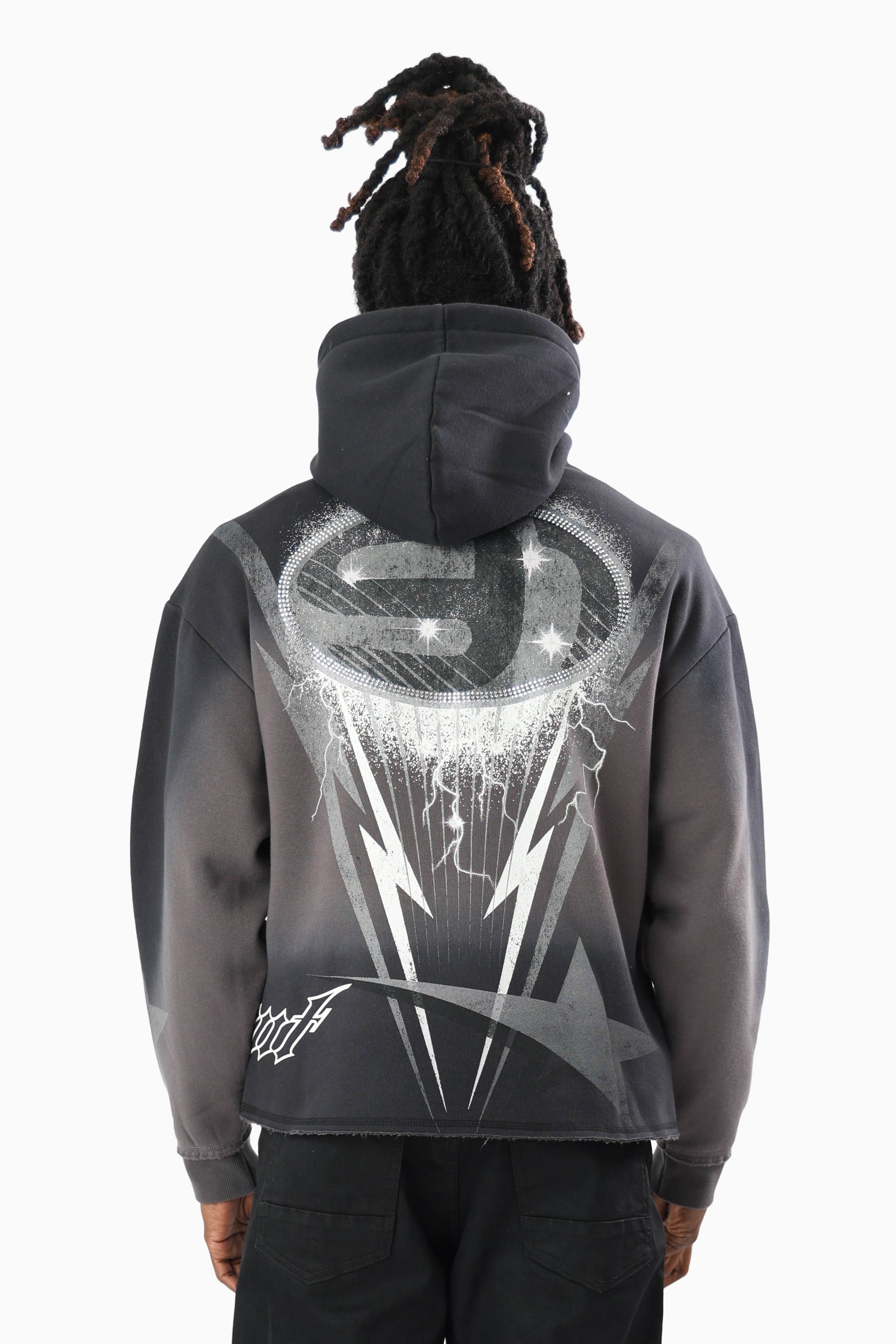 Speedway Dip Dye Hoodie - Black