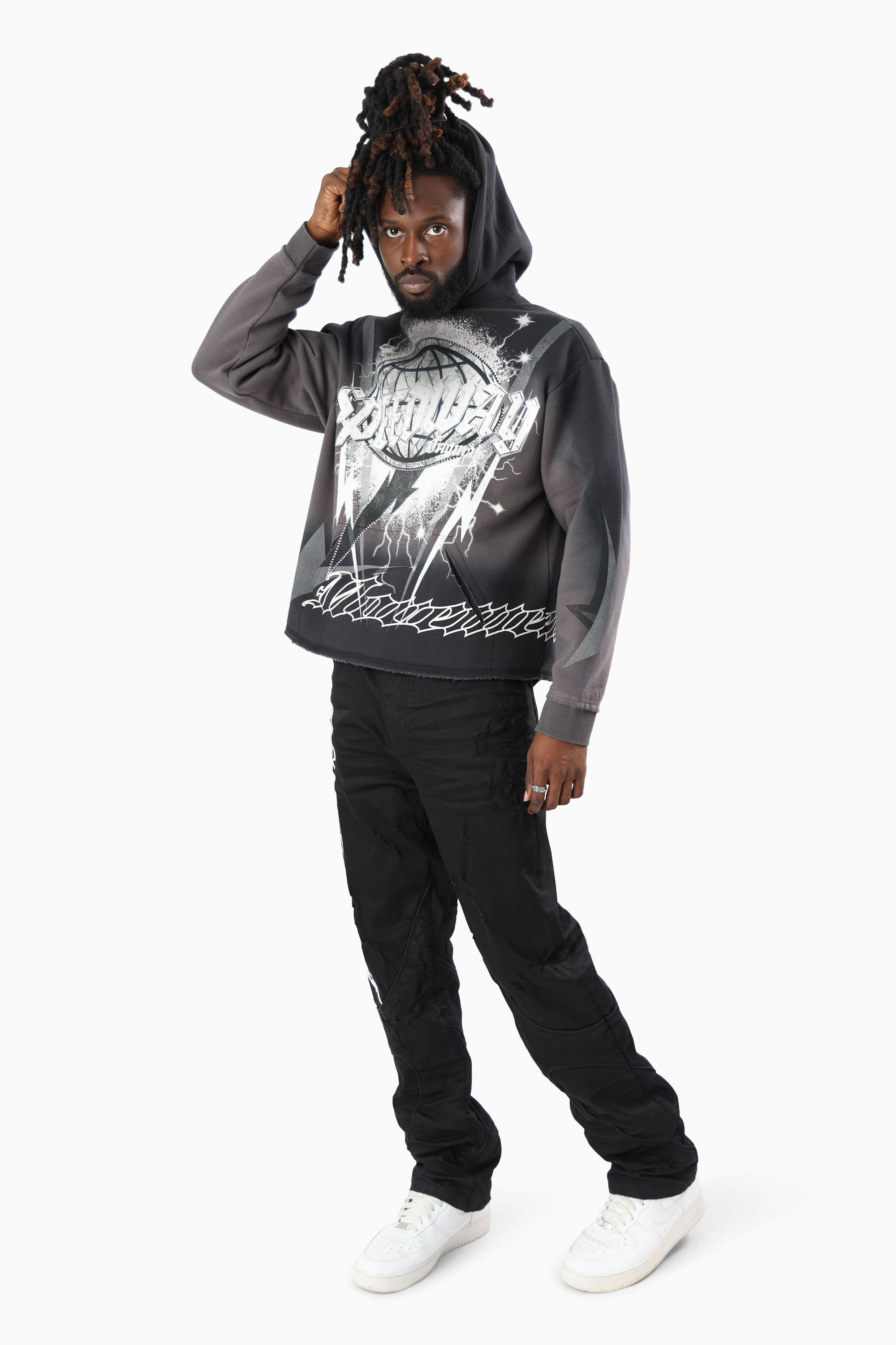 Speedway Dip Dye Hoodie - Black