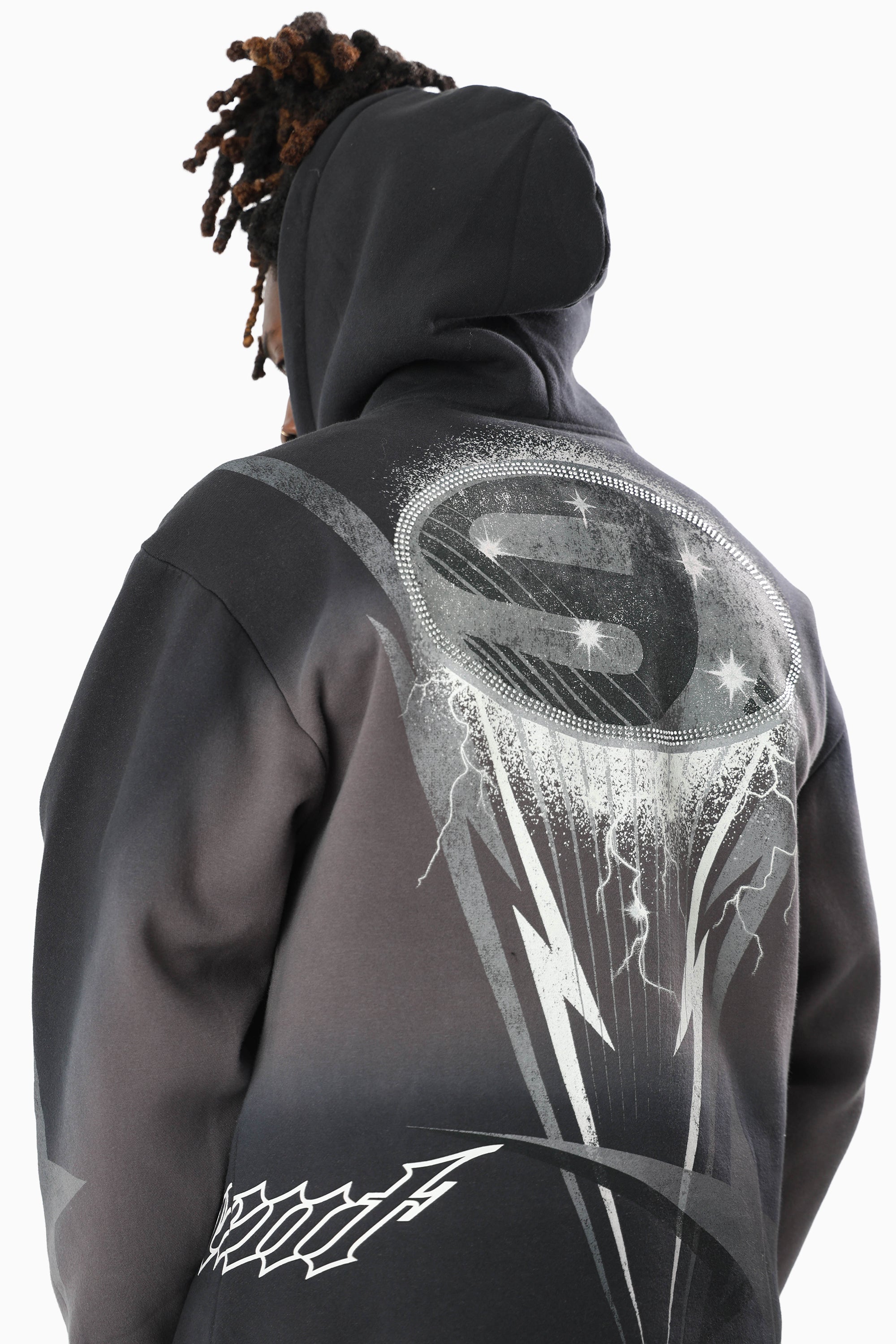 Speedway Dip Dye Hoodie - Black