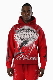 Speedway Dip Dye Hoodie - True Red