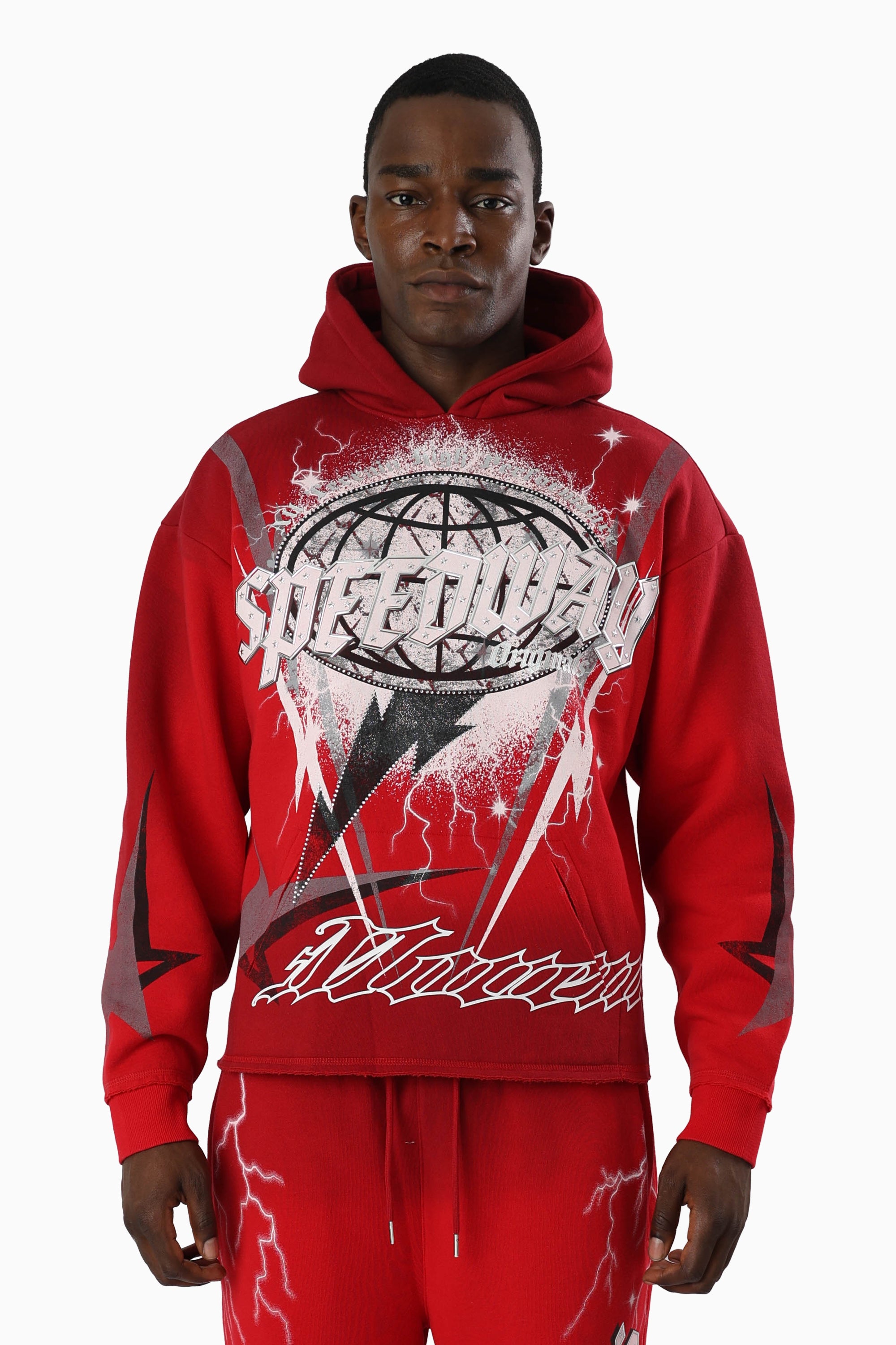 Speedway Dip Dye Hoodie - True Red