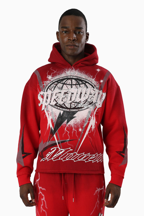 Speedway Dip Dye Hoodie - True Red