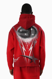 Speedway Dip Dye Hoodie - True Red