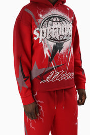 Speedway Dip Dye Hoodie - True Red