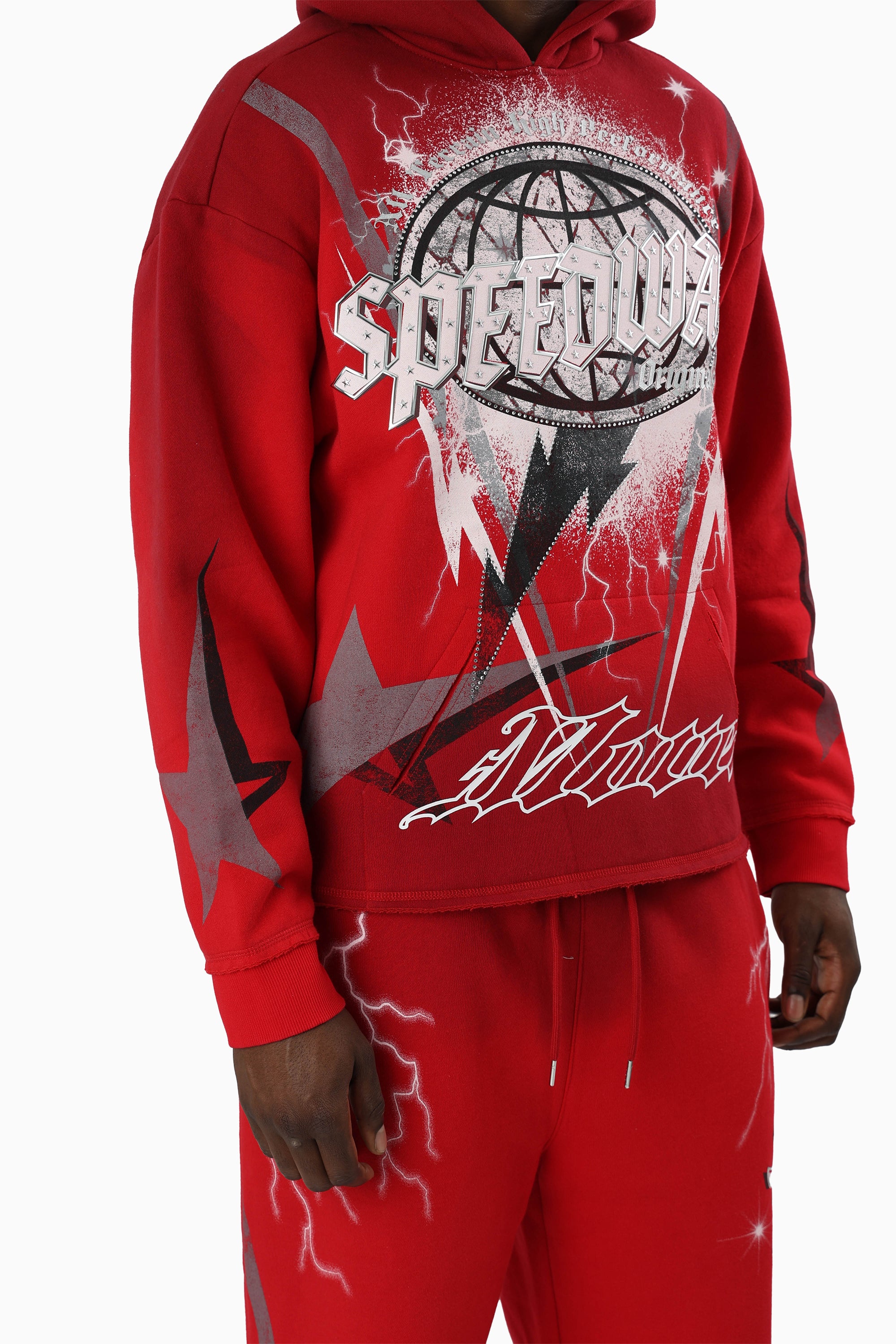 Speedway Dip Dye Hoodie - True Red
