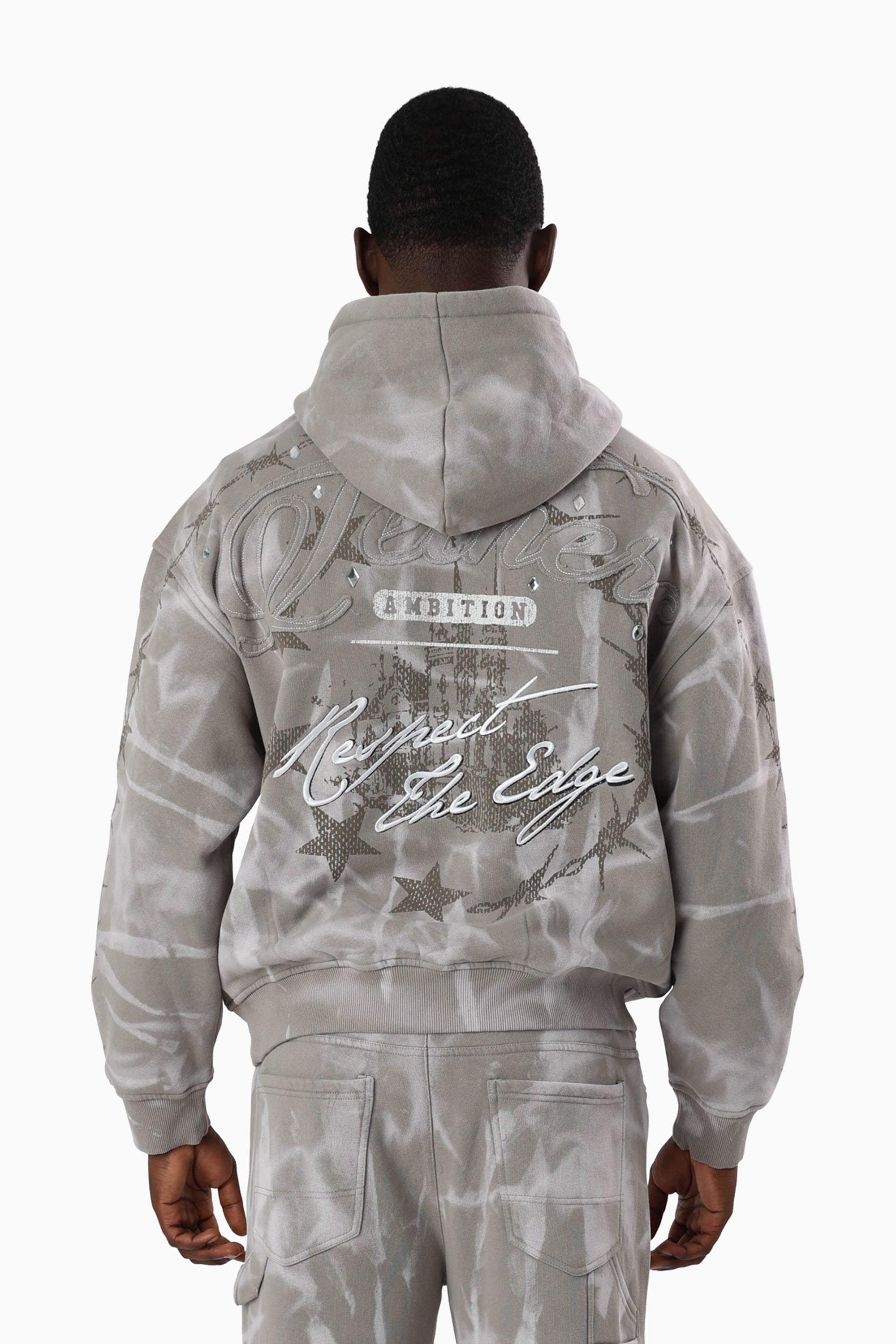 Tethers Jeweled Scarf Hoodie - Elephant