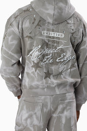 Tethers Jeweled Scarf Hoodie - Elephant
