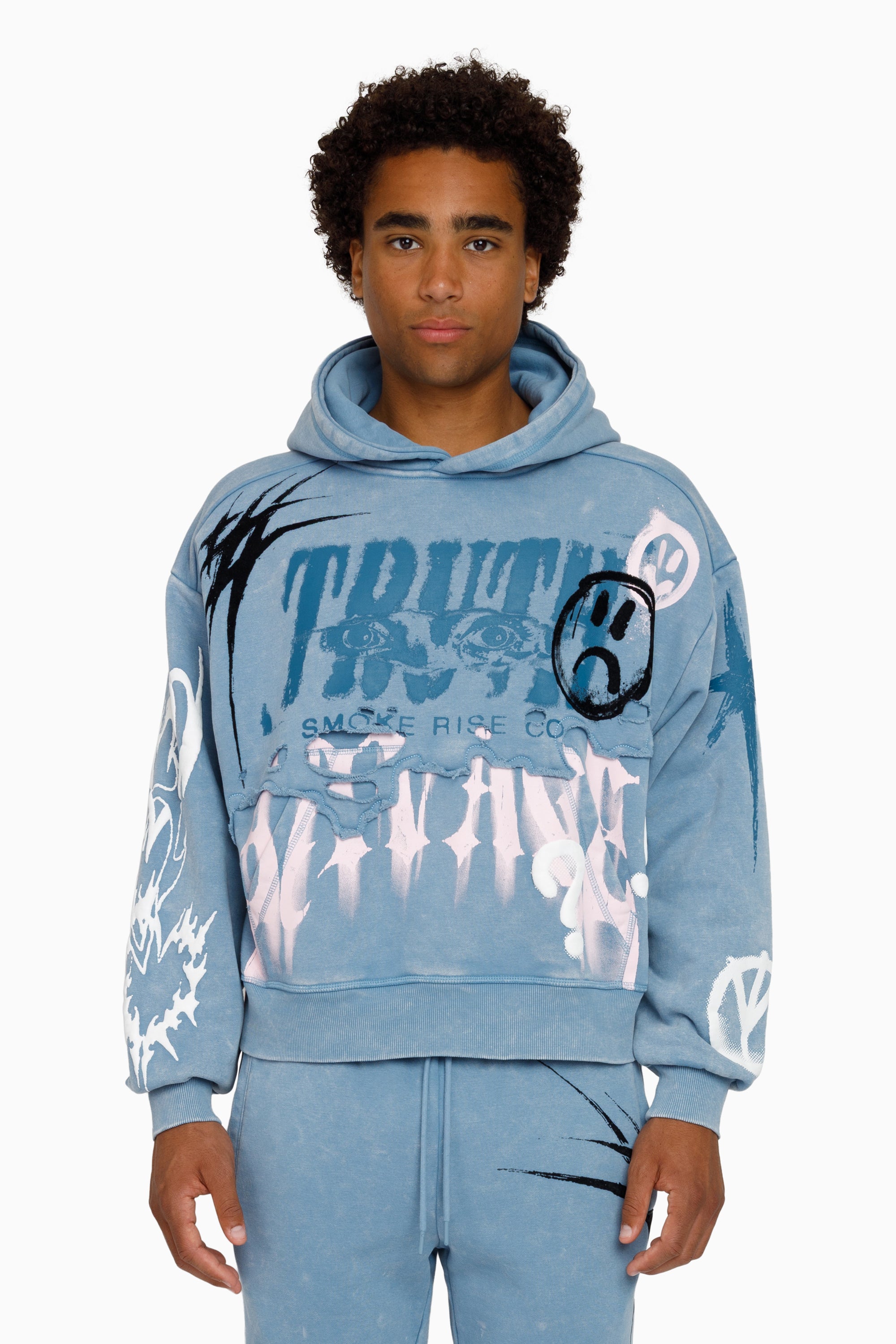 Truth Hoodie - Blue Shadow