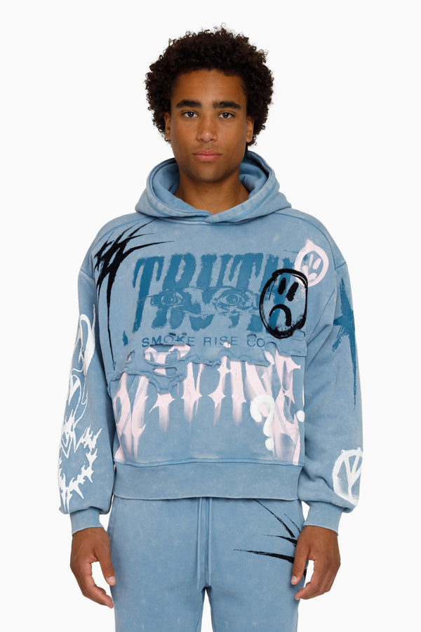 Truth Hoodie - Blue Shadow