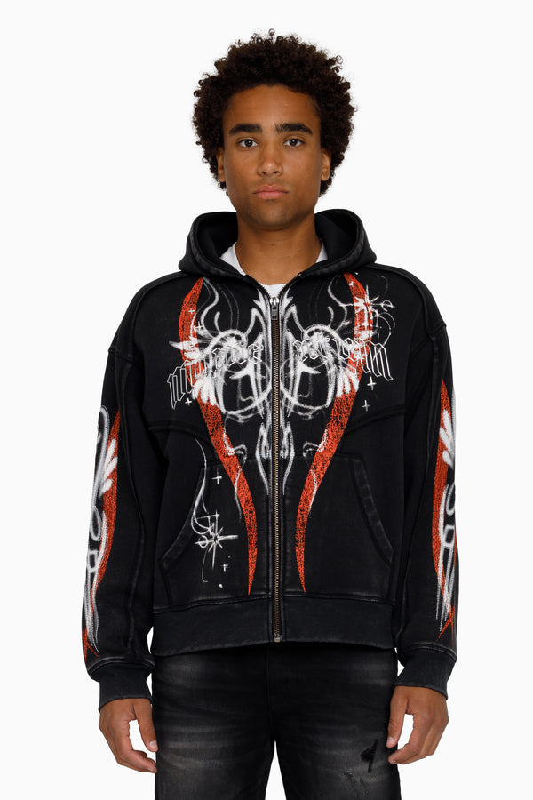 Airbrush Momentum Hoodie - Black