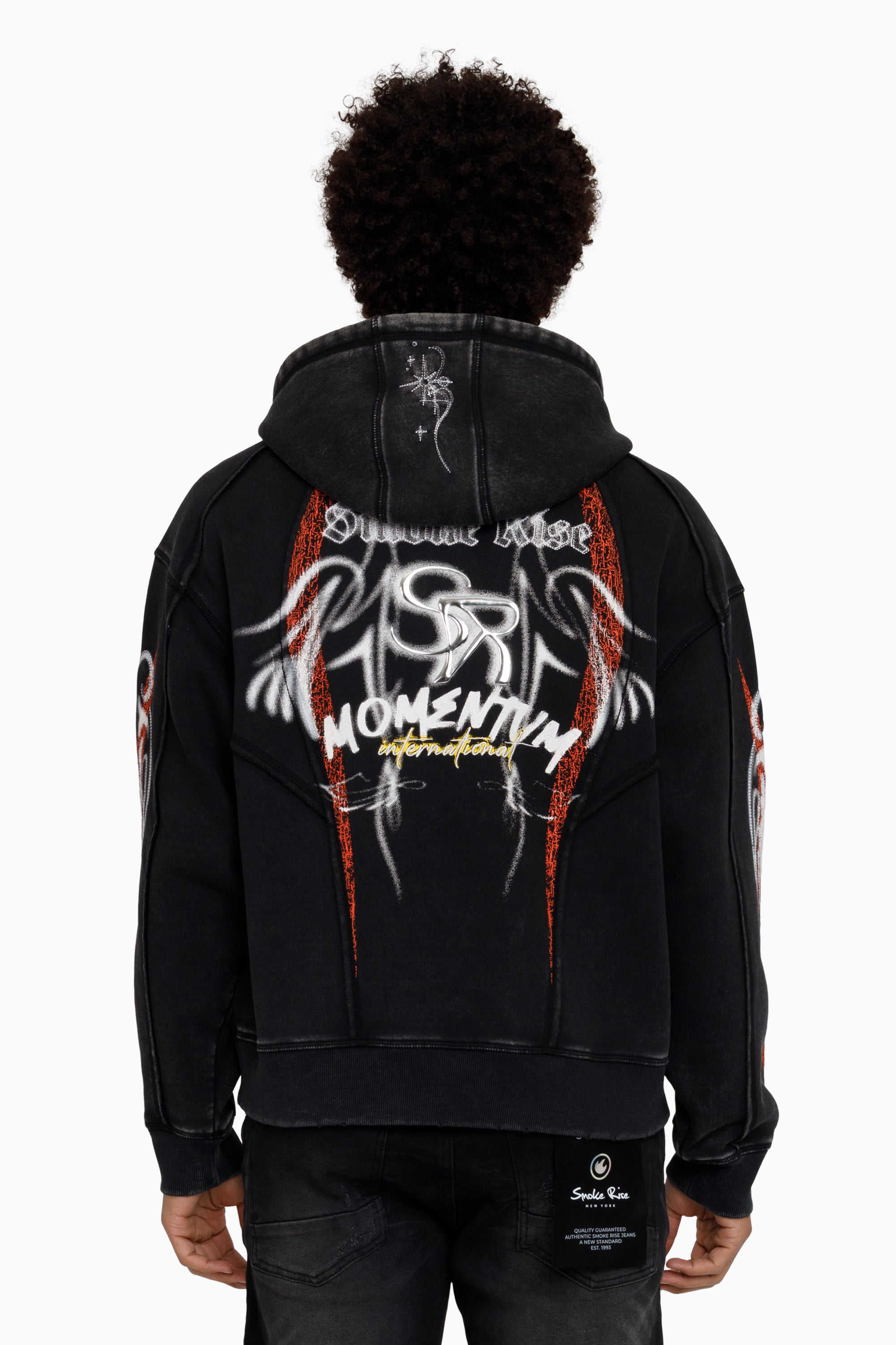 Airbrush Momentum Hoodie - Black