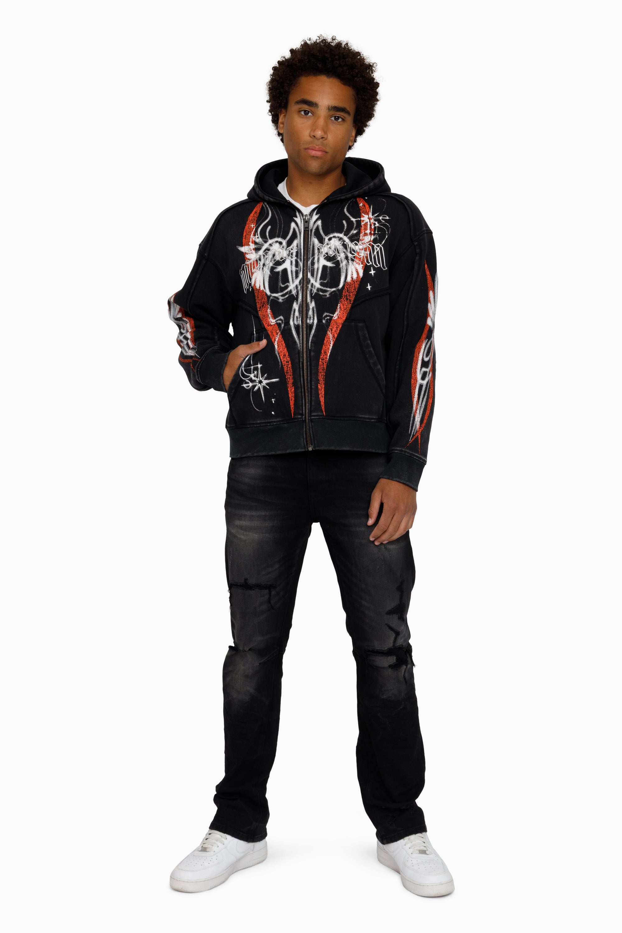 Airbrush Momentum Hoodie - Black