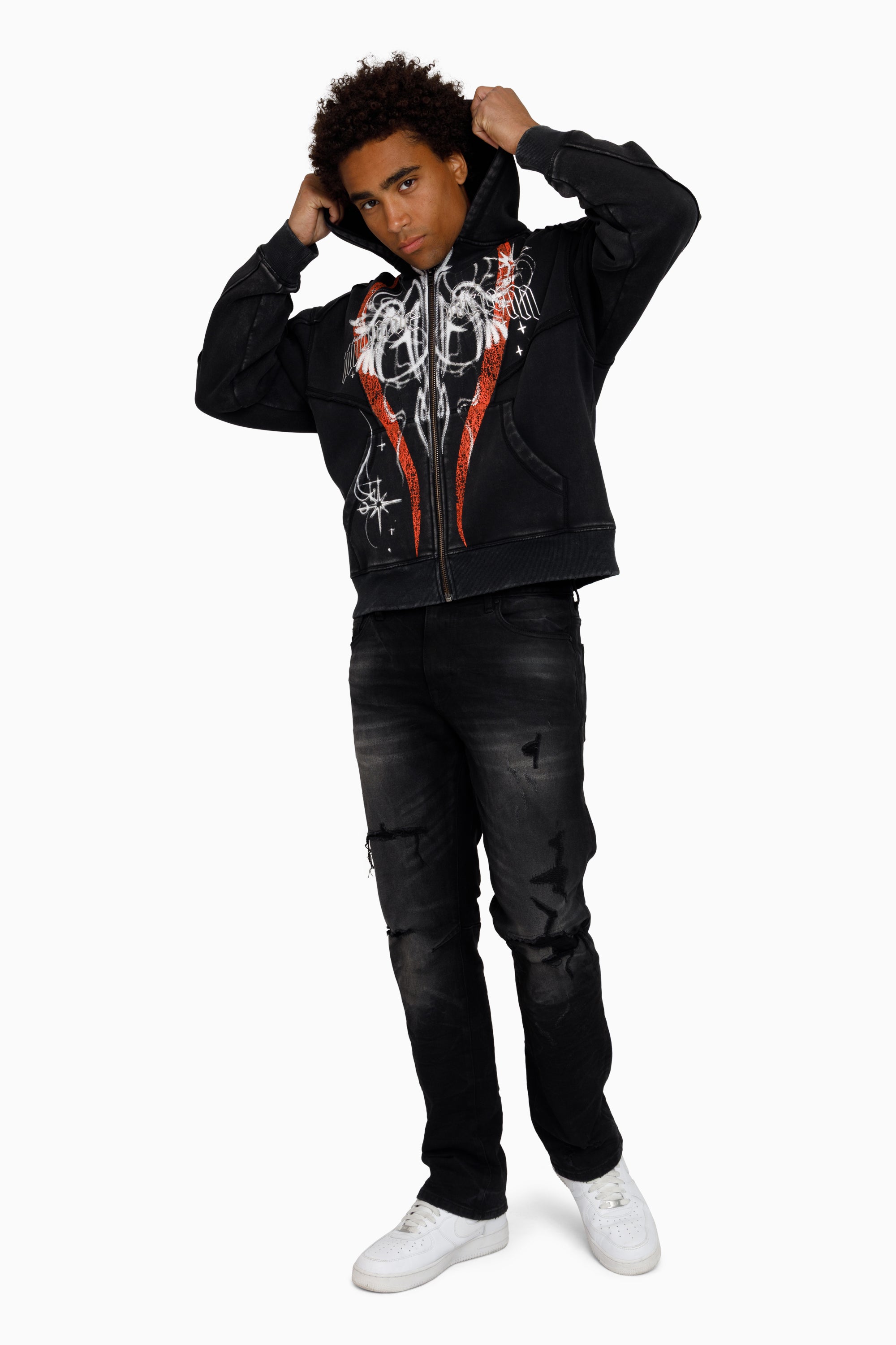 Airbrush Momentum Hoodie - Black