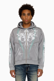 Airbrush Momentum Hoodie - Frost Grey