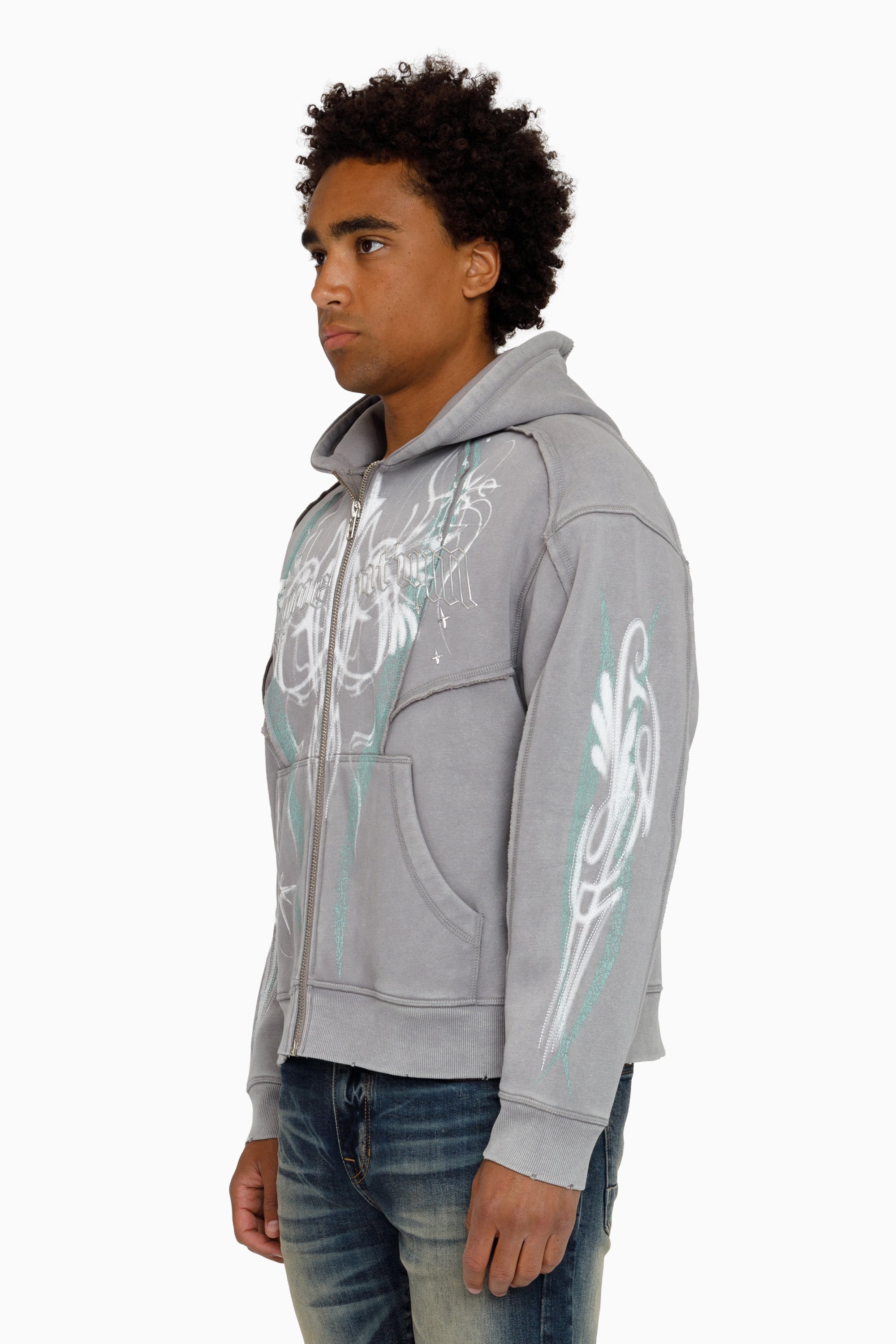 Airbrush Momentum Hoodie - Frost Grey