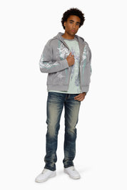 Airbrush Momentum Hoodie - Frost Grey