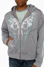 Airbrush Momentum Hoodie - Frost Grey