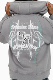 Airbrush Momentum Hoodie - Frost Grey