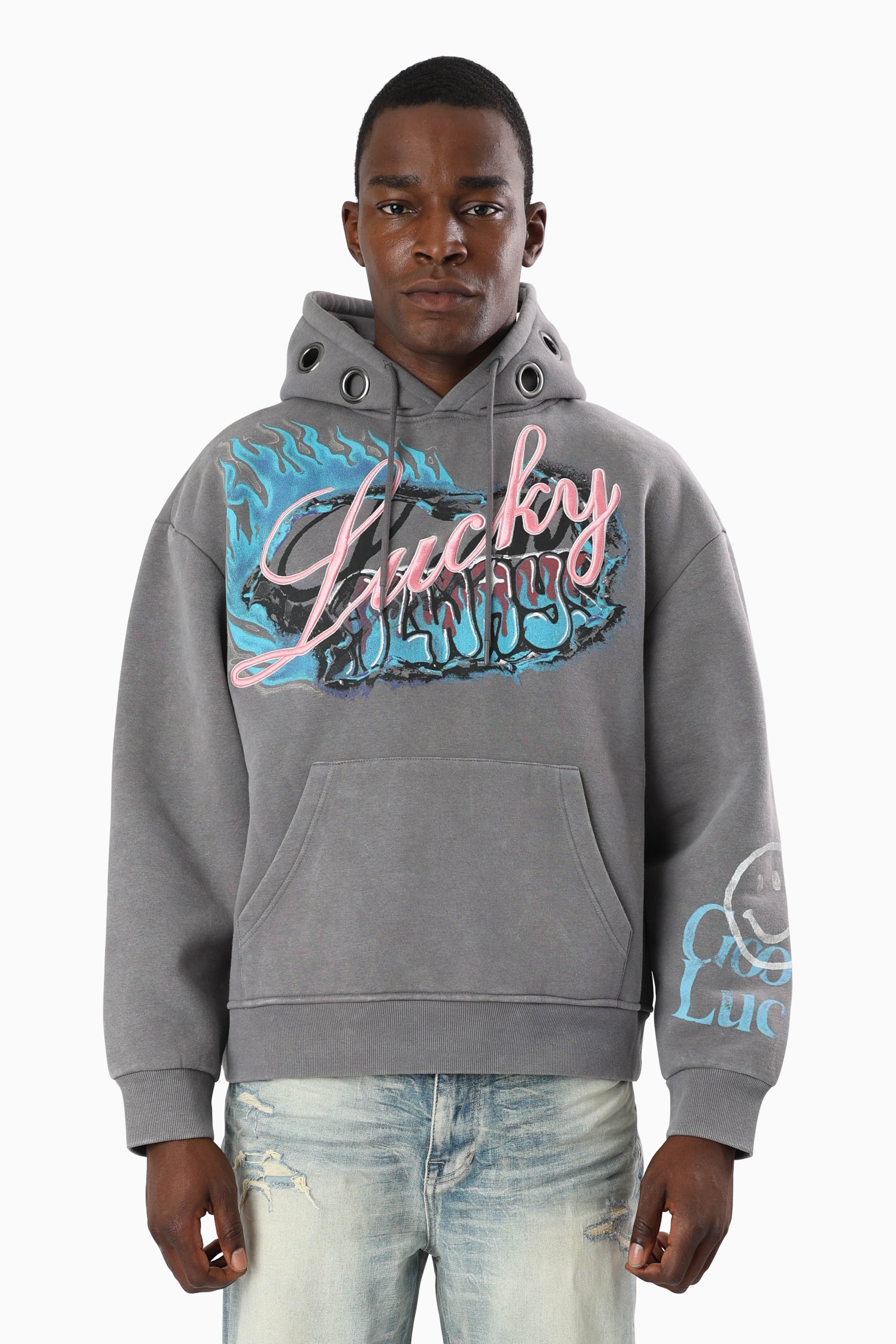 Lucky Always Hoodie - Chill Grey