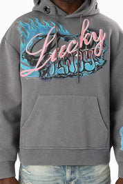 Lucky Always Hoodie - Chill Grey