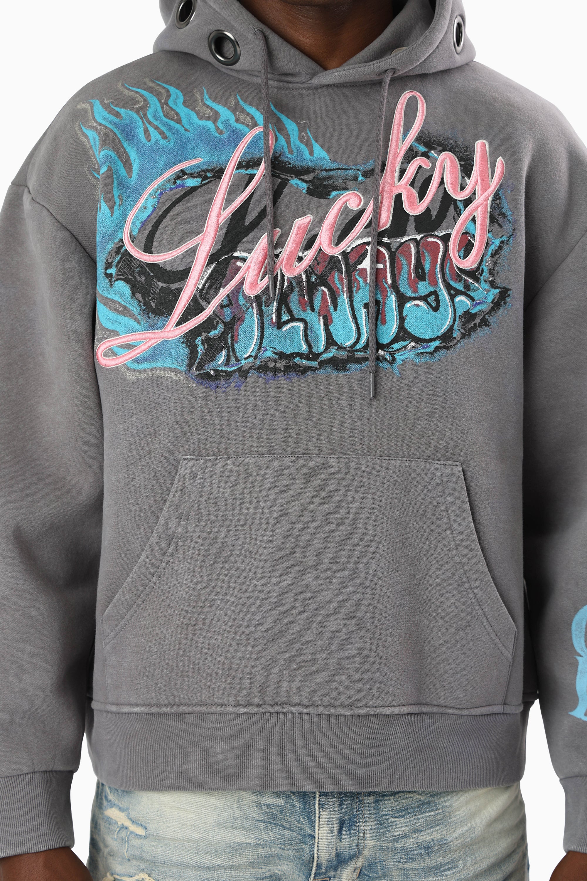 Lucky Always Hoodie - Chill Grey