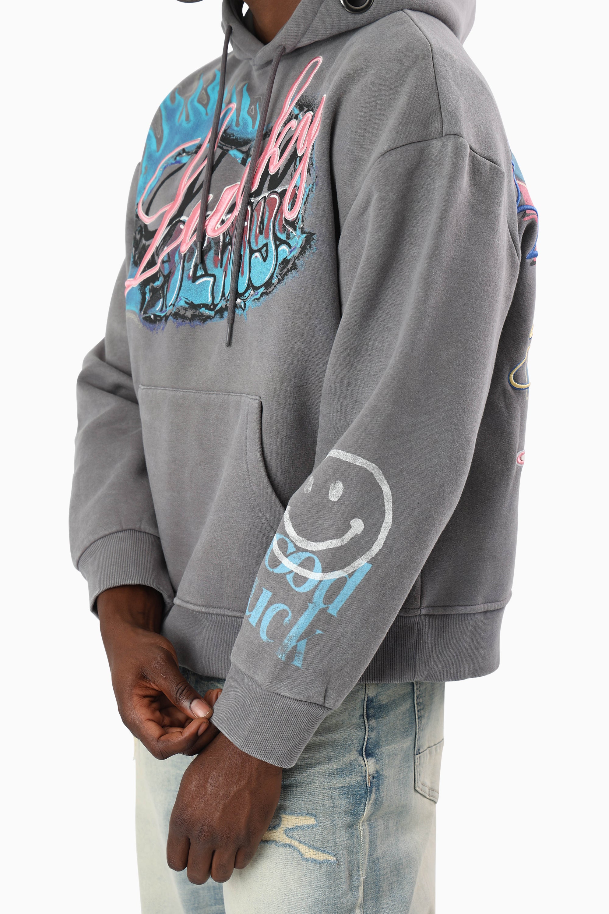 Lucky Always Hoodie - Chill Grey