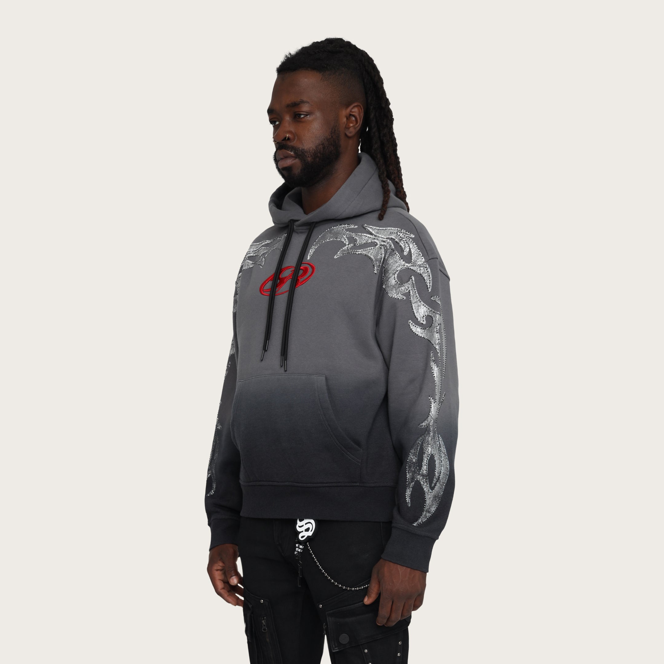 Oversized Scorpion Hoodie - Black