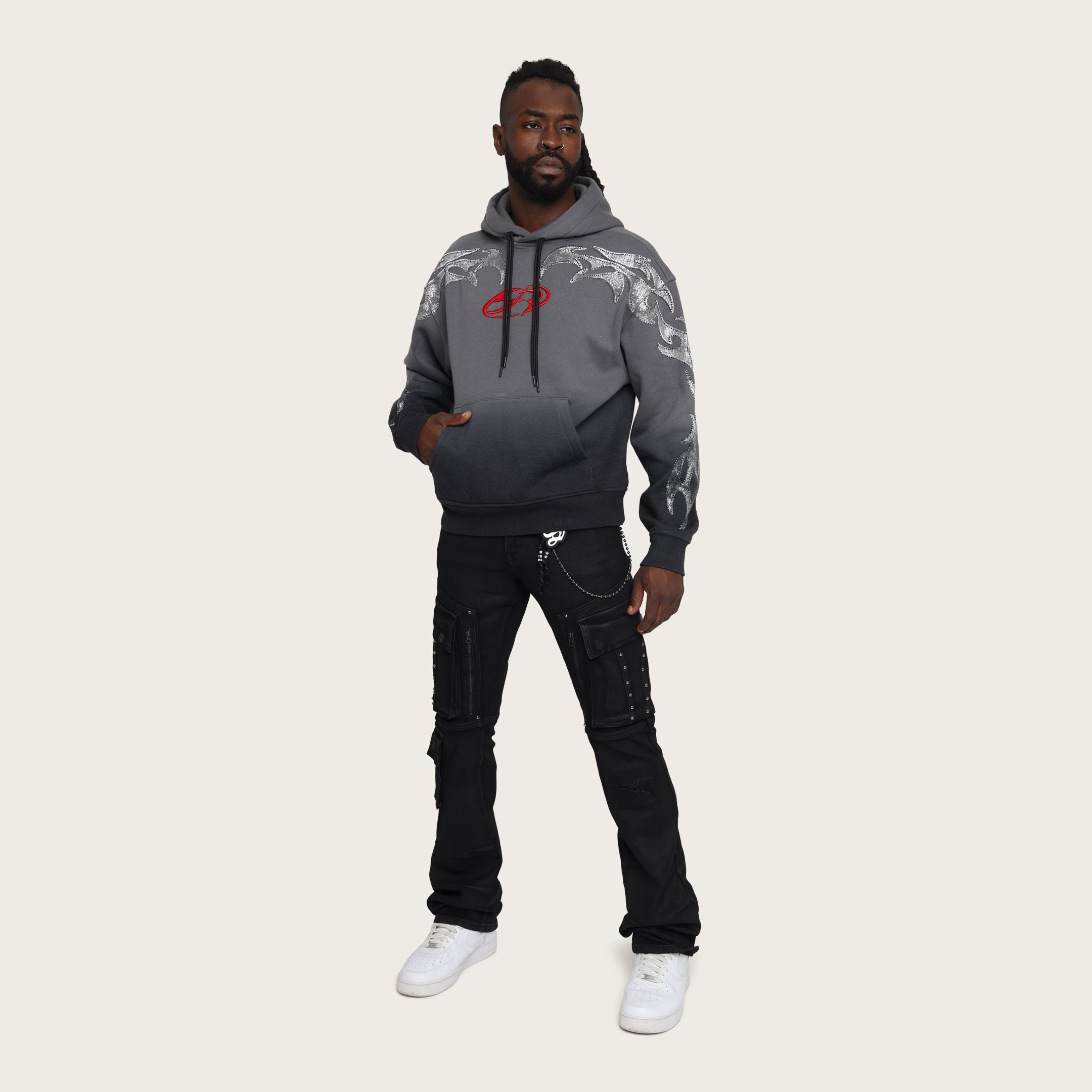 Oversized Scorpion Hoodie - Black