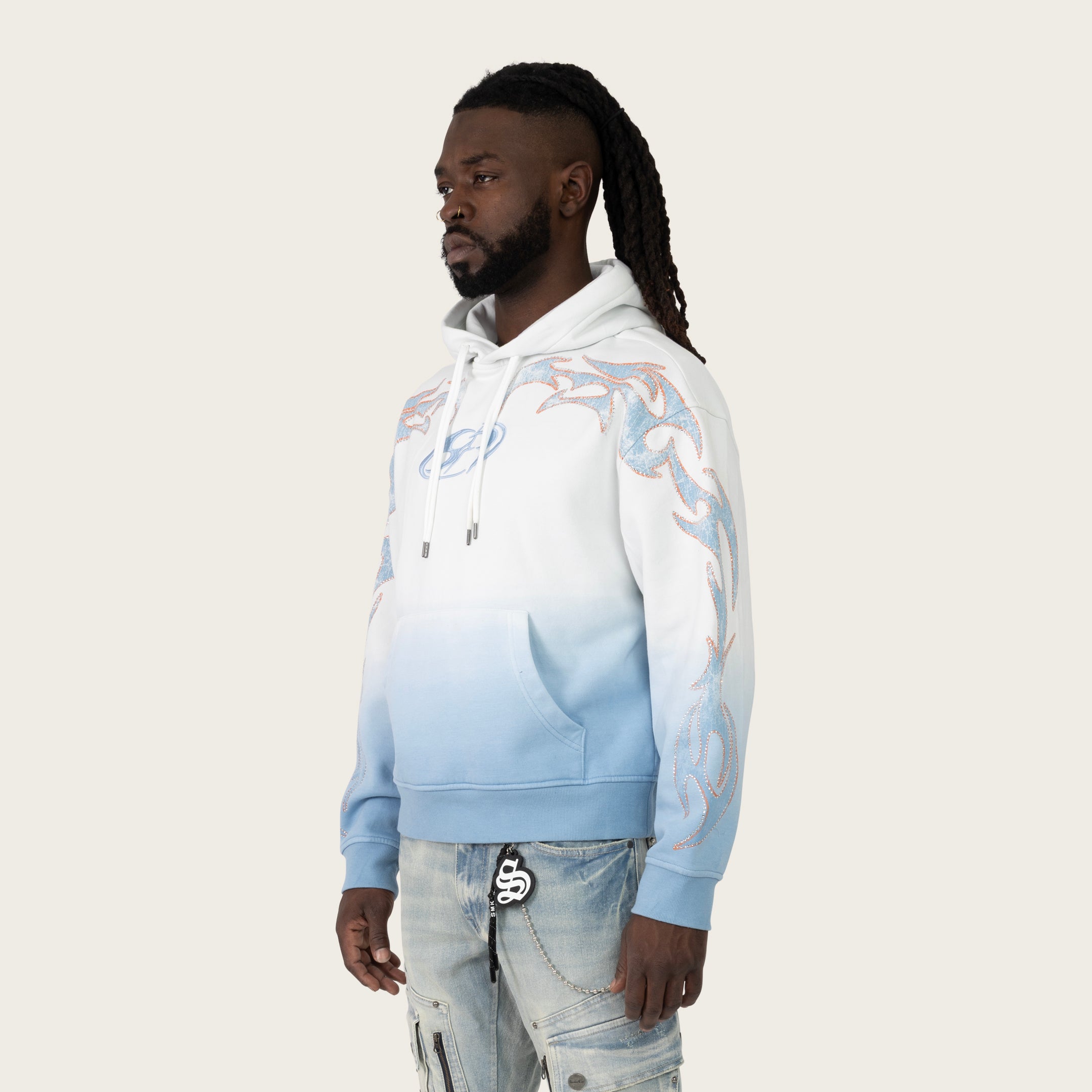 Oversized Scorpion Hoodie - Chalk