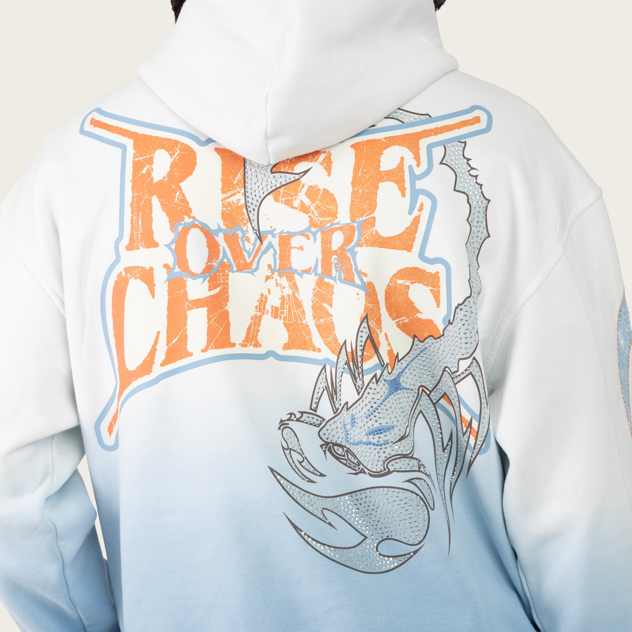 Oversized Scorpion Hoodie - Chalk