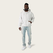 Oversized Gemstone Full Zip Hoodie - Lunar