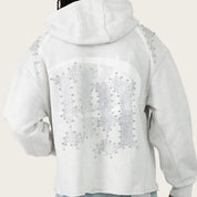 Oversized Gemstone Full Zip Hoodie - Lunar