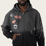 Oversized No Rules Fleece Hoodie - Black