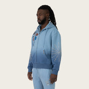 Oversized No Rules Fleece Hoodie - Dusk Blue