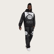 Oversized Champion Fleece Hoodie - Black