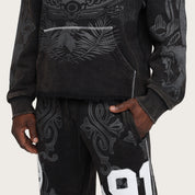 Oversized Champion Fleece Hoodie - Black