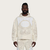Oversized Champion Fleece Hoodie - Ecru