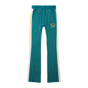 Smoke Rise Pin Striped Varsity Track Pants - Alpine Green