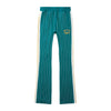 Pin Striped Varsity Track Pants - Alpine Green