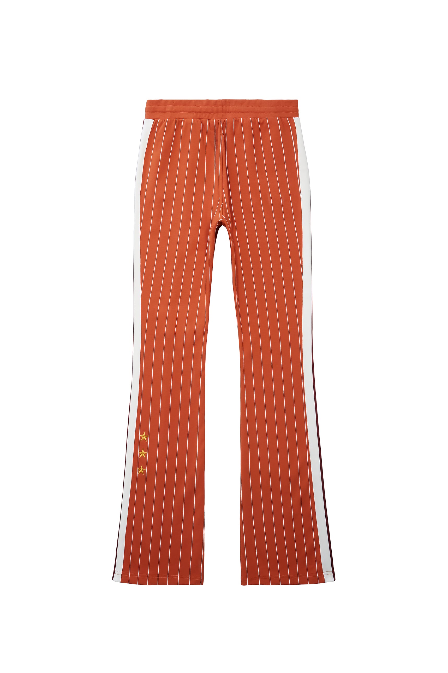 Pin Striped Varsity Track Pants - Cinnamon