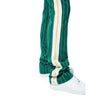 Pin Striped Varsity Track Pants - Alpine Green