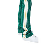 Pin Striped Varsity Track Pants - Alpine Green
