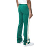 Pin Striped Varsity Track Pants - Alpine Green
