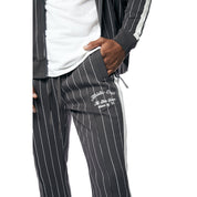 Smoke Rise Pin Striped Varsity Track Pants - Pavement