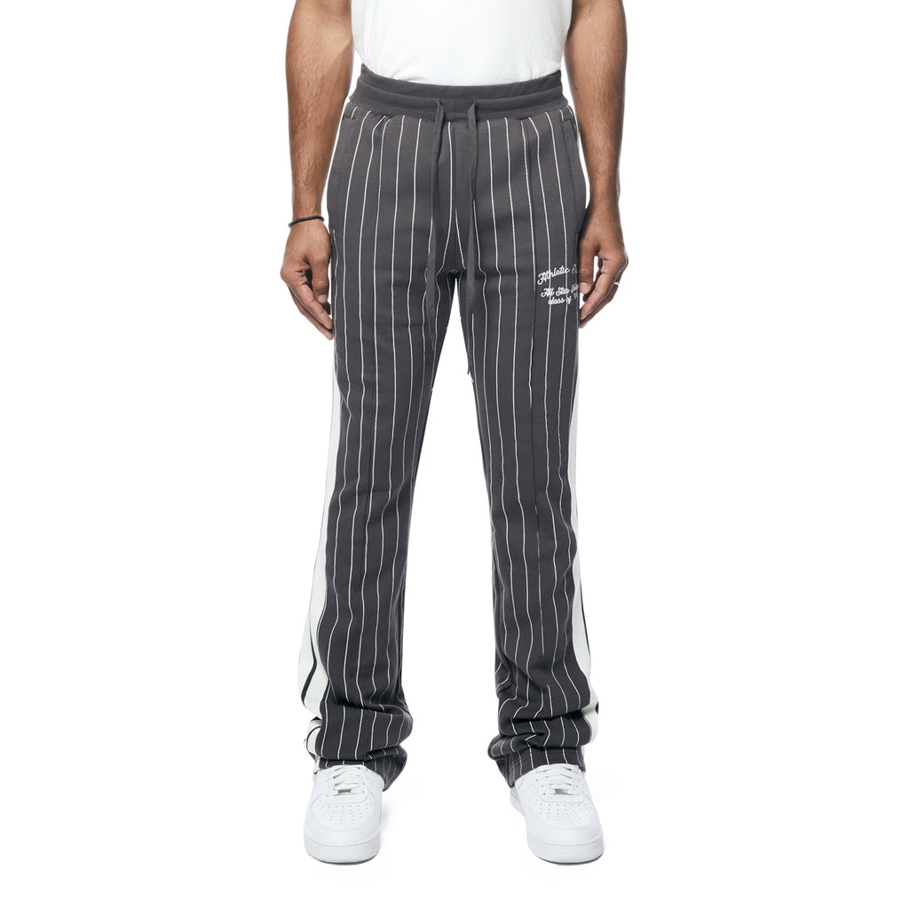 Smoke Rise Pin Striped Varsity Track Pants - Pavement